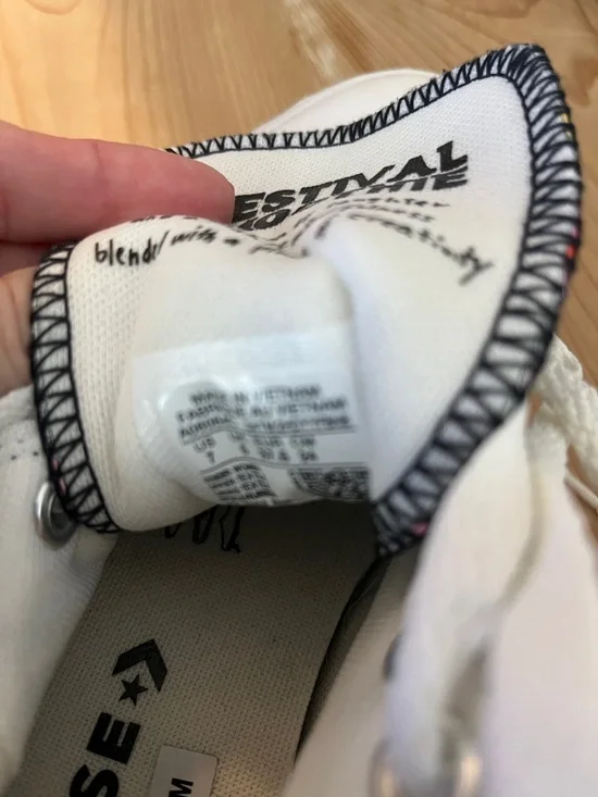 Converse Black High-Top Platform Sneakers with Colorful Fruit & Floral Print - Picture 6 of 6